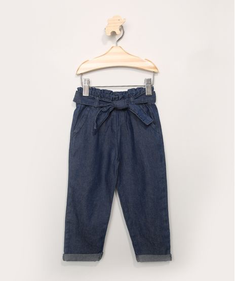 Calca-Jeans-Infantil-Clochard-com-Faixa-para-Amarrar-Azul-Escuro-9978681-Azul_Escuro_1