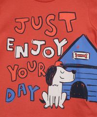 Camiseta-Infantil-Manga-Curta--Just-Enjoy-Your-Day--Vermelha-9976006-Vermelho_2