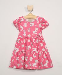 Vestido-Infantil-Manga-Bufante-Estampado-de-Coelhos--Pink-9978843-Pink_1