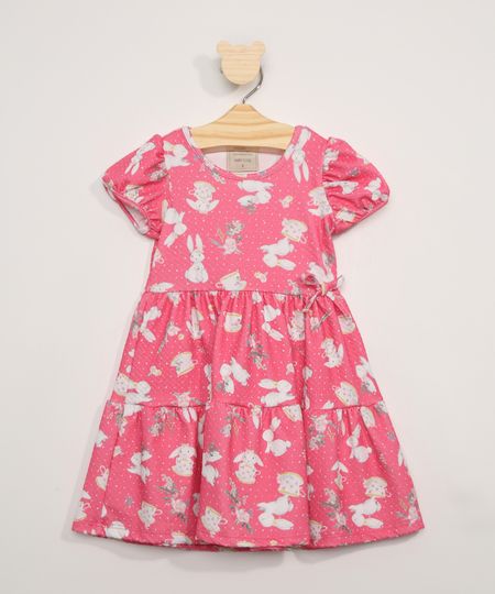 Vestido-Infantil-Manga-Bufante-Estampado-de-Coelhos--Pink-9978843-Pink_1 Vestido-Infantil-Manga-Bufante-Estampado-de-Coelhos--Pink-9978843-Pink_1