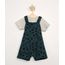 Conjunto-Infantil-de-Camiseta-Manga-Curta-Cinza-Mescla---Jardineira-Estampada-Mickey-Verde-9967610-Verde_1