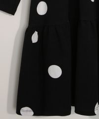 Vestido-Infantil-Basico-Manga-Longa-Estampado-de-Poa-com-Recorte--Preto-9981634-Preto_4