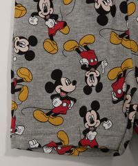 Conjunto-Infantil-Mickey-de-Camiseta-Manga-Curta-Verde---Bermuda-de-Moletom-Cinza-Mescla-Claro-9967589-Cinza_Mescla_Claro_4