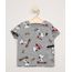 Camiseta-Infantil-Manga-Curta-Estampado-de-Snoopy-com-Bolso-Gola-Careca-Cinza-Mescla-9975772-Cinza_Mescla_1