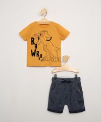 Camiseta-Infantil-Manga-Curta-Simba-O-Rei-Leao-Flocada-Mostarda-9975877-Mostarda_3