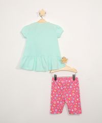 Conjunto-Infantil-de-Blusa-Dinossauro-Manga-Bufante-com-Babado-Azul---Bermuda-Ciclista-Estampada-Floral-Rosa-9976908-Rosa_3