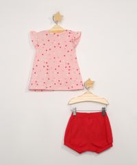 Conjunto-Infantil-de-Blusa-Manga-Curta-Estampada-de-Coracoes-Rosa---Short-Balone-Vermelho-9967583-Vermelho_2