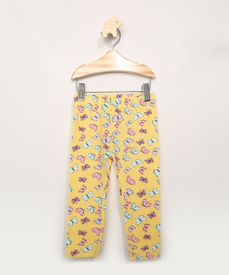 Calca-Legging-Infantil-Estampada-de-Borboletas-Amarela-9981231-Amarelo_1
