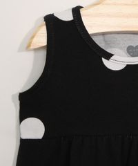 Vestido-Infantil-Basico-Sem-Manga-Estampado-de-Poa-com-Recorte--Preto-9981632-Preto_3