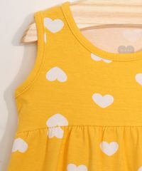Vestido-Infantil-Basico-Sem-Manga-Estampado-de-Coracoes-com-Recorte--Amarelo-9981636-Amarelo_3