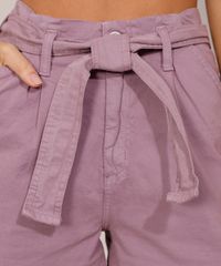 Short-de-Sarja-Feminino-Cintura-Super-Alta-Clochard-com-Cinto-Roxo-9985789-Roxo_5