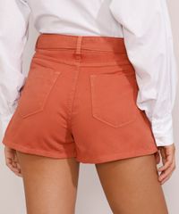 Short-Saia-de-Sarja-Feminino-Cintura-Alta-Transpassado-com-Faixa-para-Amarrar-Laranja-Escuro-9985384-Laranja_Escuro_2