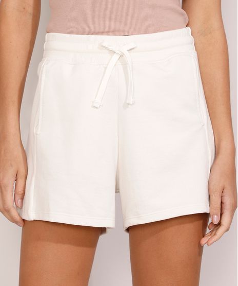 Short-de-Moletom-Feminino-Cintura-Alta-com-Recorte-Canelado-e-Bolsos-Off-White-9975493-Off_White_1