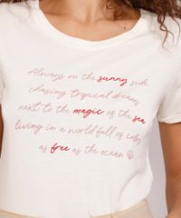 Camiseta-Feminina-Manga-Curta--Sunny-Side--Decote-Redondo-Bege-Claro-9980896-Bege_Claro_2