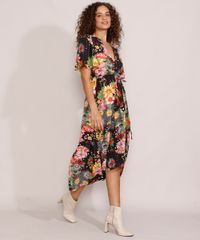 Vestido-Feminino-Midi-Mullet-Envelope-Estampado-Floral-Manga-Curta-Ampla-Preto-9982774-Preto_1