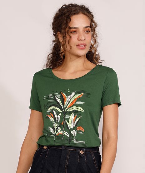 Camiseta-Feminina-Manga-Curta-Coqueiros-Decote-Redondo-Verde-Escuro-9980895-Verde_Escuro_1