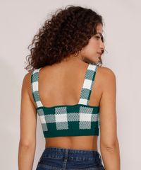 Top-Cropped-Feminino-Estampado-Xadrez-Vichy-Alca-Larga-Decote-Reto-Verde-9985148-Verde_2