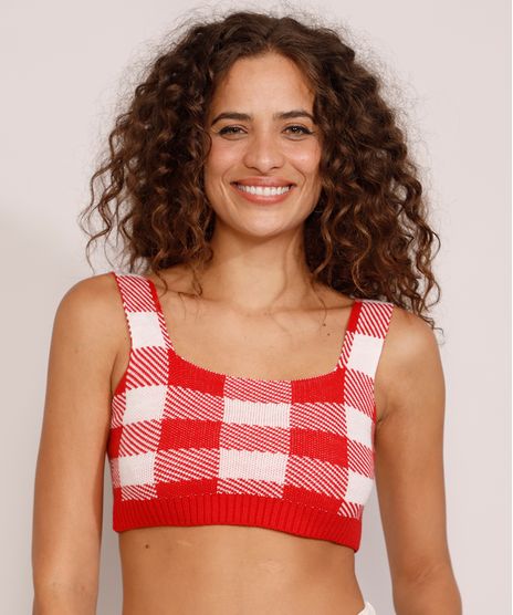 Top-Cropped-Feminino-Estampado-Xadrez-Vichy-Alca-Larga-Decote-Reto-Vermelho-9985148-Vermelho_1