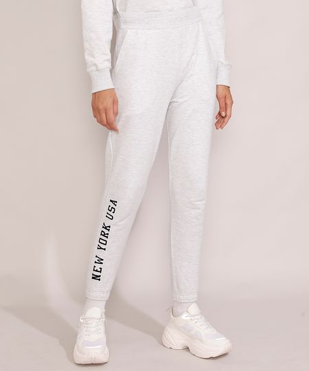 Calca-de-Moletom-Jogger-Feminina-Cintura-Alta--New-York--com-Bolsos-Cinza-Mescla-Claro-9976469-Cinza_Mescla_Claro_1 Calca-de-Moletom-Jogger-Feminina-Cintura-Alta--New-York--com-Bolsos-Cinza-Mescla-Claro-9976469-Cinza_Mescla_Claro_1