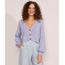 Cardigan-Feminino-de-Trico-Oversized-Cropped-Texturizado-Tranca-Manga-Bufante-Decote-V-Lilas-9987757-Lilas_1