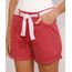 Short-de-Sarja-Midi-Cintura-Media-com-Faixa-para-Amarrar-Estampada-Rosa-9982920-Rosa_1