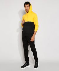 Blusa-de-Moletom-Masculina-Bicolor-com-Bolso-Canguru-e-Capuz-Amarela-9973186-Amarelo_3