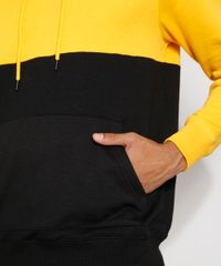Blusa-de-Moletom-Masculina-Bicolor-com-Bolso-Canguru-e-Capuz-Amarela-9973186-Amarelo_4