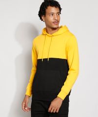 Blusa-de-Moletom-Masculina-Bicolor-com-Bolso-Canguru-e-Capuz-Amarela-9973186-Amarelo_5