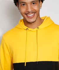 Blusa-de-Moletom-Masculina-Bicolor-com-Bolso-Canguru-e-Capuz-Amarela-9973186-Amarelo_6