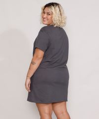 Camisola-Feminina-Plus-Size-Piu-Piu-e-Frajola-Manga-Curta-Chumbo-9974465-Chumbo_4