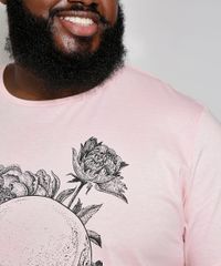 Camiseta-Masculina-Plus-Size-Caveira-Manga-Curta-Gola-Careca-Rosa-9982624-Rosa_5
