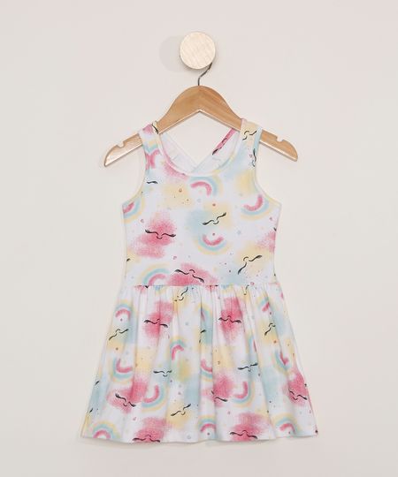 Vestido-Infantil-Sem-Manga-Estampado-de-Arco-Iris-Tie-Dye-Decote-Cruzado-Off-White-9978540-Off_White_1 Vestido-Infantil-Sem-Manga-Estampado-de-Arco-Iris-Tie-Dye-Decote-Cruzado-Off-White-9978540-Off_White_1