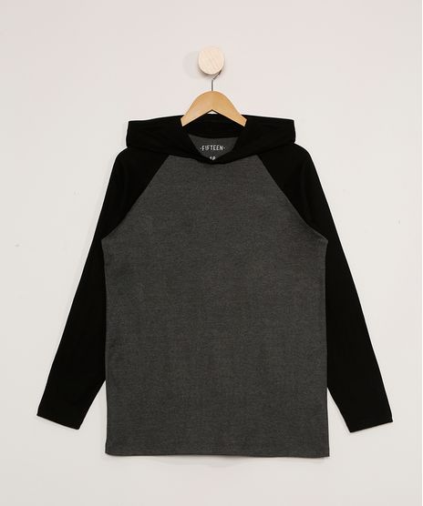 Camiseta-Juvenil-Raglan-Manga-Longa-com-Capuz-Preto-9980482-Preto_1