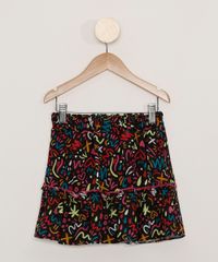 Saia-Infantil-Estampada-de-Rabiscos-com-Babado-Preta-9977195-Preto_2