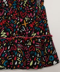Saia-Infantil-Estampada-de-Rabiscos-com-Babado-Preta-9977195-Preto_4