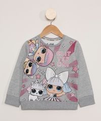 Blusa-de-Moletom-Infantil-LOL-Surprise-com-Glitter-Cinza-Mescla-9978060-Cinza_Mescla_1
