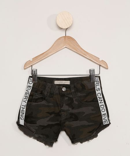 Short-de-Sarja-Infantil-Camuflado--Girls-Can-Do-Everything--Verde-Militar-9978961-Verde_Militar_1