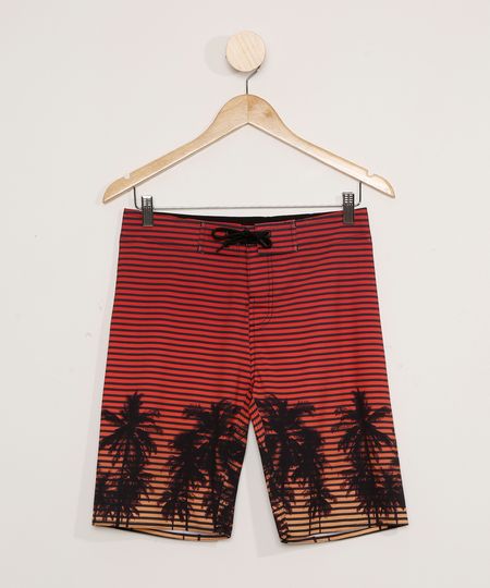 Bermuda-Surf-Juvenil-Listrada-com-Coqueiros-Laranja-9979511-Laranja_1