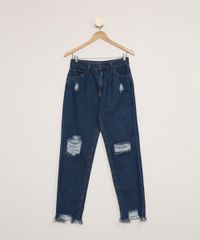 Calca-Jeans-Juvenil-Mom-Destroyed-Azul-Escuro-9980914-Azul_Escuro_1