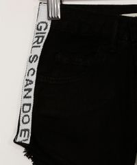 Short-de-Sarja-Infantil--Girls-Can-Do-Everything--Preto-9978963-Preto_4