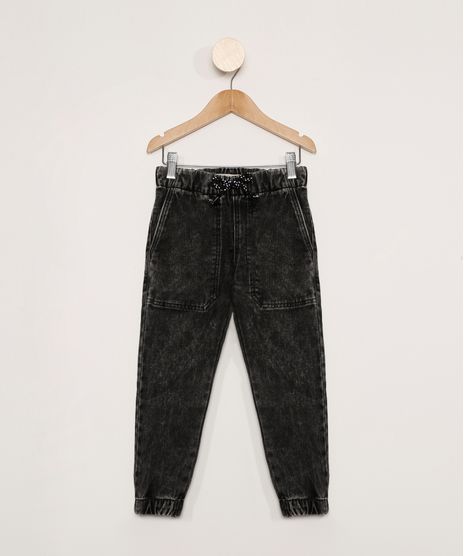 Calca-Jeans-Moletom-Infantil-Jogger-Marmorizada-Preta-9980199-Preto_1