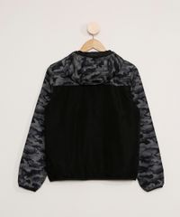 Jaqueta-de-Nylon-Juvenil-com-Recorte-Camuflado-e-Capuz-Preta-9781952-Preto_2