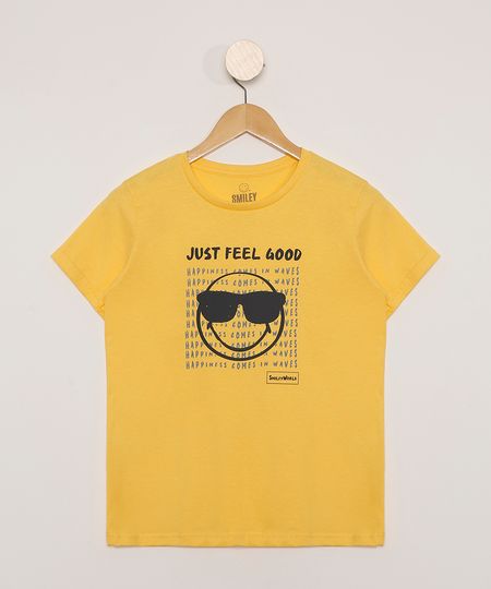 Camiseta-Infantil-Manga-Curta-Smiley--Just-Feel-Good--Amarela-9983662-Amarelo_1 Camiseta-Infantil-Manga-Curta-Smiley--Just-Feel-Good--Amarela-9983662-Amarelo_1