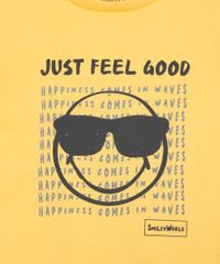 Camiseta-Infantil-Manga-Curta-Smiley--Just-Feel-Good--Amarela-9983662-Amarelo_2