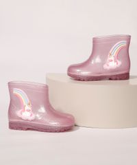 Galocha-Infantil-LueLua-Transparente-Unicornio-e-Arco-Iris-com-Glitter-Rosa-9987642-Rosa_1