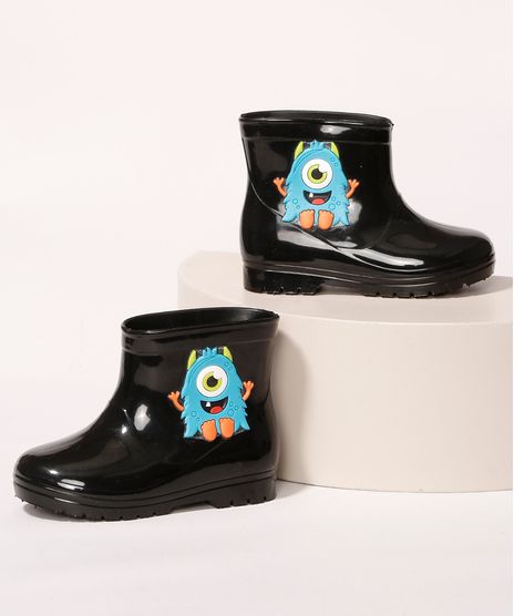Galocha-Infantil-LueLua-Monstrinho-Preta-9987657-Preto_1