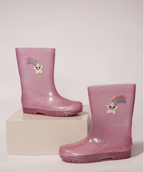 Galocha-Infantil-LueLua-Arco-Iris-e-Estrela-com-Glitter-Rosa-9987631-Rosa_1