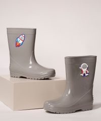 Galocha-Infantil-LueLua-Astronauta-e-Foguete-Cinza-9987636-Cinza_1
