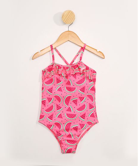 Maio-Infantil-Estampado-de-Melancias-com-Babado-Protecao-UV50--Rosa-9980983-Rosa_1