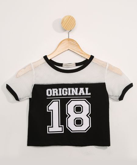 Blusa-Infantil-Manga-Curta-Cropped-com-Tela-Preta-9978055-Preto_1 Blusa-Infantil-Manga-Curta-Cropped-com-Tela-Preta-9978055-Preto_1